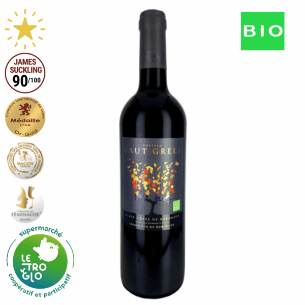 Château Haut Grela 2021 0.75l Rouge • Bordeaux • Blaye - Côtes de Bordeaux AOC • 13% vol
